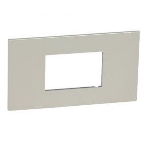 Legrand Arteor Pearl Aluminium Cover Plate With Frame For Shaver Socket, 3 M, 5750 71